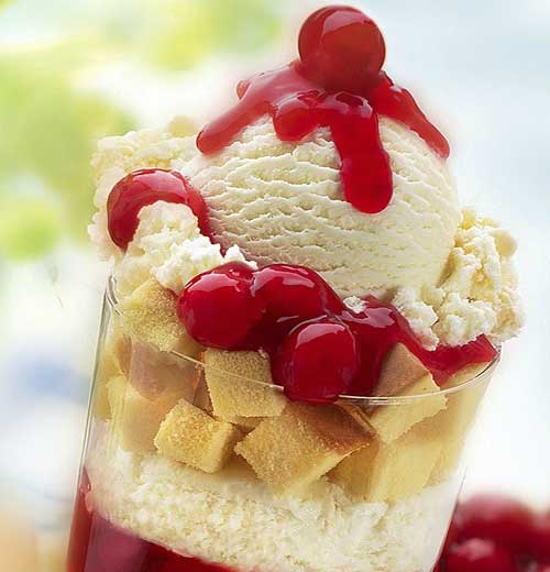 This delicious Cherry Pound Cake Parfait adds layers of color and flavor to the dessert table.
