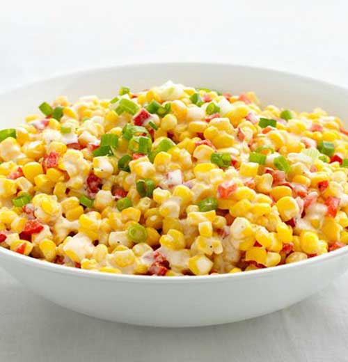 This Confetti Creamed Corn is the perfect quick, easy, and creamy side dish that’s ready in under 15 minutes.
