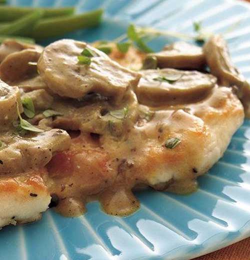 Healthy Dijon Chicken Smothered in Mushrooms