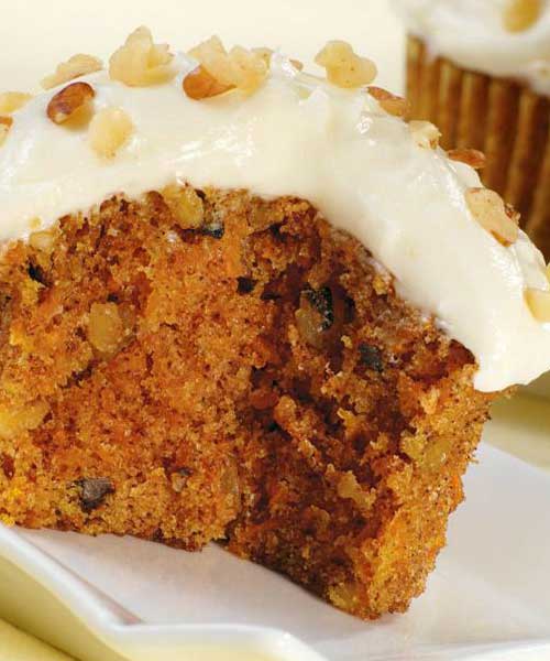 Recipe for Healthy Carrot Cake Cupcakes