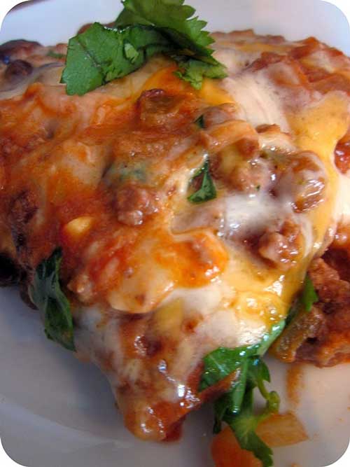 Recipe for Cheesy Enchilada Casserole