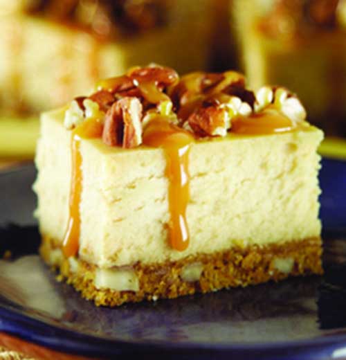Recipe for Caramel Pecan Cheesecake Squares