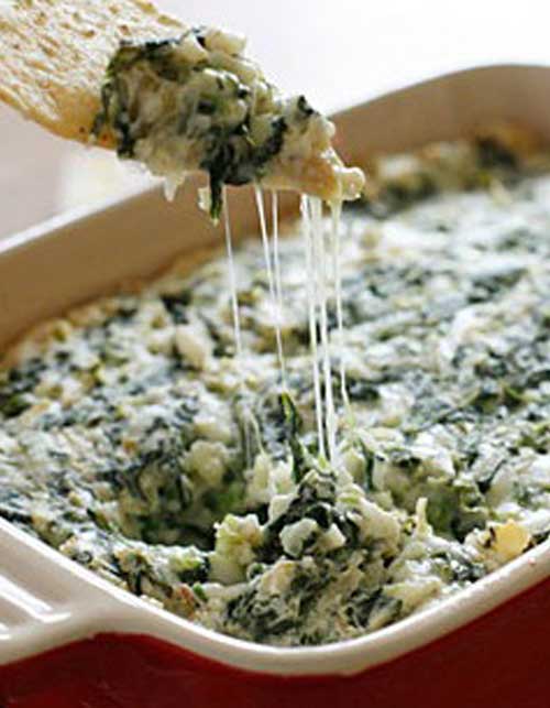 Recipe for Lighter Hot Spinach and Artichoke Dip - This is a well loved dip. This version makes it so you can enjoy more of it!