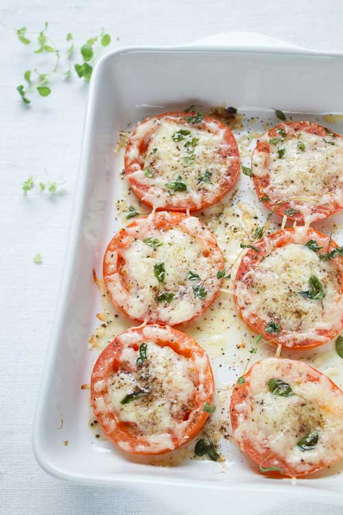 These Mozzarella Baked Tomatoes are soo easy to make. You will not believe how great they taste, because it is just that easy.