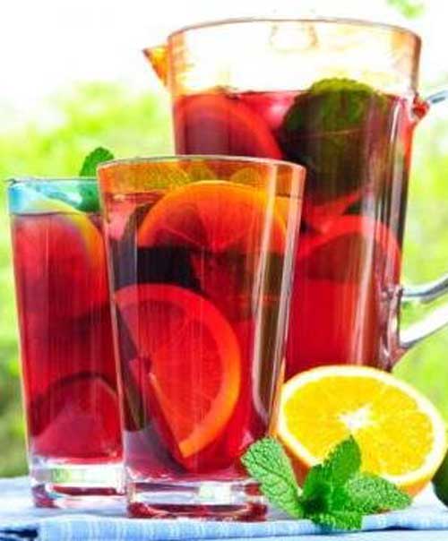 Recipe for Lighter Sangria Punch - Unfortunately, calories still count when you consume them through a straw, but look how light and refreshing this Sangria Punch is.