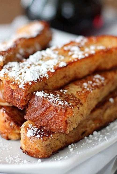 Recipe for Homemade French Toast Sticks - I was craving some french toast and thought I would try something new. My kids love just about anything they can eat with their hands and dip, so these french toast sticks were right up their alley!
