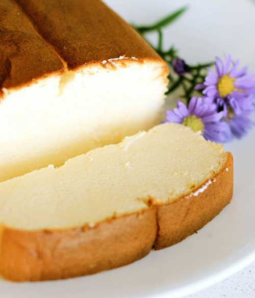 You’ll love it if you are a fan of lighter, springy cakes. I also love this version because it calls for less eggs than most recipes for Japanese cheesecake! Beware though, it is likely that you’ll have the whole loaf to yourself in one sitting!