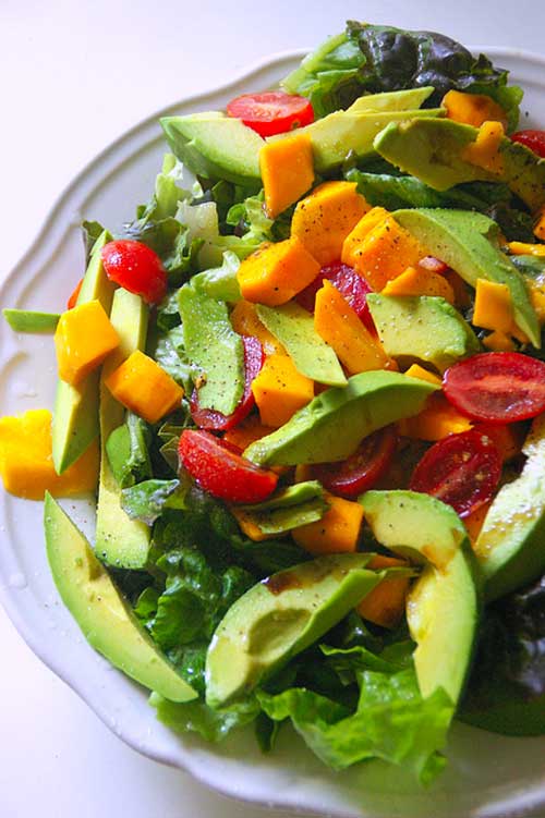 This easy to prepare Avocado Mango and Tomato Salad brings to mind all of the beautiful, fresh, and tropical flavors of South America.
