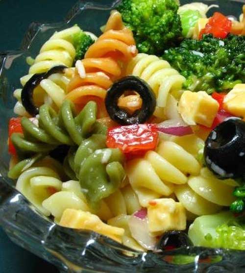 Recipe for Pretty Party Pasta Salad - This a pretty, easy to make salad for a party, or just for that special someone. 