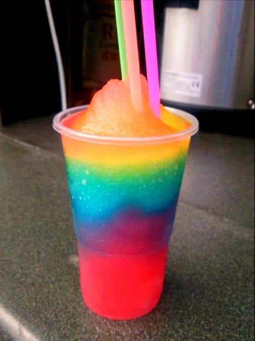Recipe for Rainbow Slush Puppy - The kids really enjoyed these and the some of the parents seemed to love them just as much!