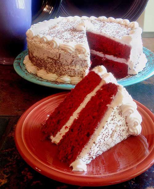 Recipe for Red Velvet Cake - Moist and luscious, classic red velvet cake is as delightful to behold as it is to eat!