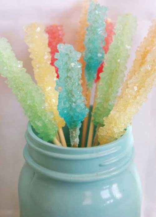 Recipe for Homemade Rock Candy - Homemade Rock Candy is incredibly easy to make, it just takes patience. There are so many variations using string, sticks, etc. We’ve taken bits and pieces of what we found online (and our own trial and error) and here is how we successfully made rock candy at home.