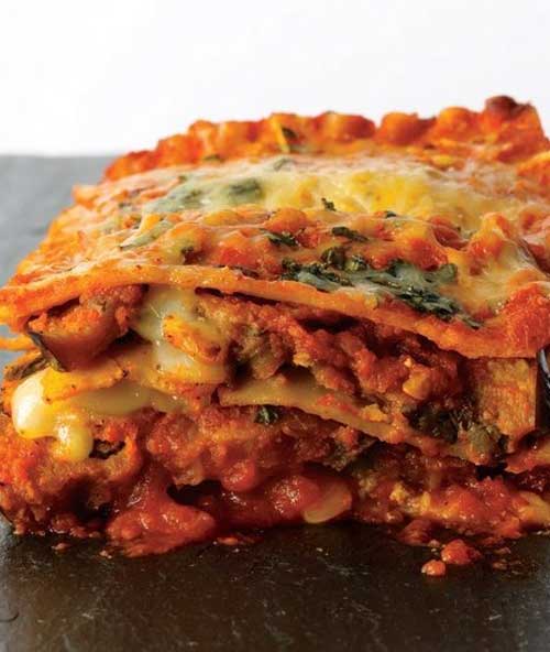 Two favorites, eggplant parmesan and lasagna, come together to make this Eggplant Parmesan Lasagna with layers and layers of wonderful flavor!