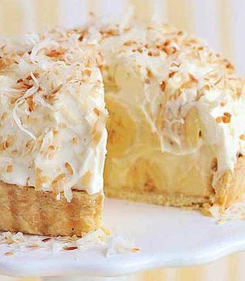 Just like Grandma’s Banana Coconut Cream Pie. Take this to your next family reunion and you’ll be the star!