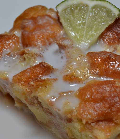 Stop eating boring bread pudding. This Key Lime Bread Pudding is a tart twist that is simple to make. And rather than French bread, I used donut holes to give it added sweetness.