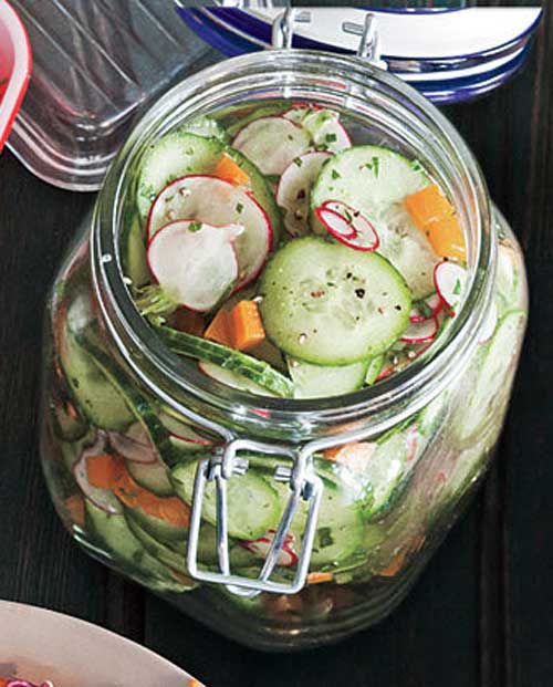 Recipe for Lemony Cucumber Salad - Don’t forget that something fresh, vibrant, and crunchy is often missing from potluck gatherings; this easy salad will get gobbled up quickly because it satisfies on those levels.