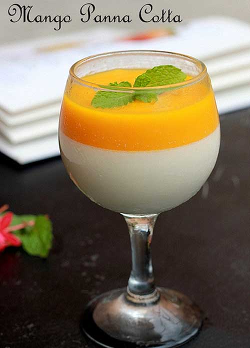 Here is an elegant dessert that will wow a crowd. This Mango Panna Cotta's looks and taste are beyond elegant, but the preparation could not be any easier.