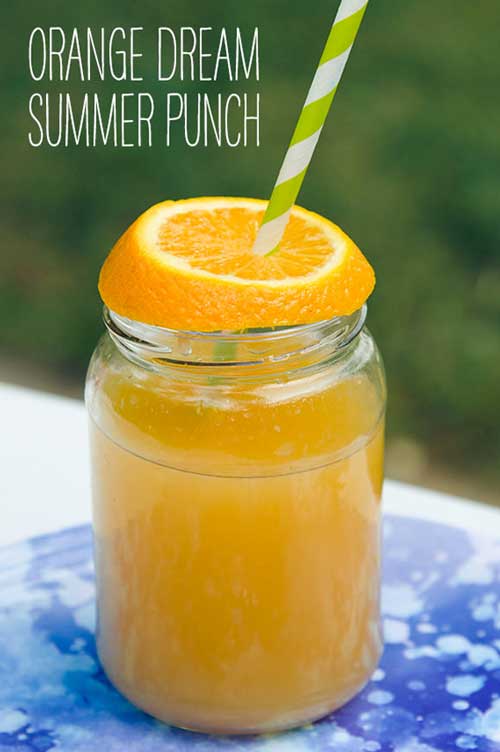 Everyone needs a great summer punch recipe, and this incredibly easy and yummy orange dream summer punch fits the bill perfectly.