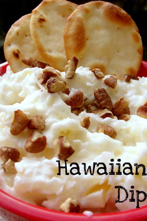 We have a super addictive and delicious Hawaiian Dip on the table. I hope my kids gobble most of it, because I can’t be trusted around this Hawaiian inspired dip!