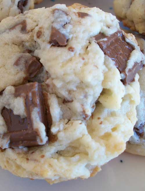 So soft, so chocolatey, SO DELICIOUS! When I crave cookies...it is THESE Cream Cheese Hershey Bar Cookies!