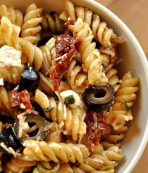 This colorful Mediterranean Pasta Salad recipe comes together in minutes and is sure to steal the show at any picnic or dinner table.