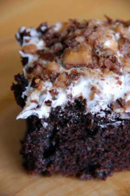 If you need a chocolate fix this Bunco Cake is it! I know that this is a pretty well known recipe and that there are many versions, but this is my favorite one.