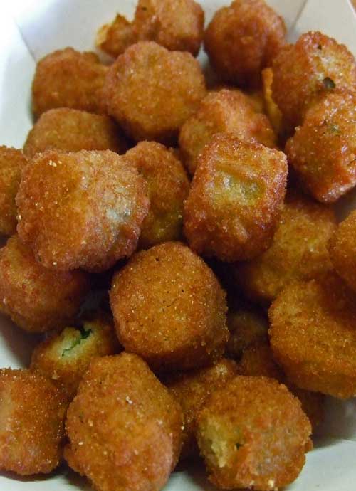 Fried okra is my all-time favorite vegetable. It is the only green vegetable that I get excited about eating. I can eat a ton of it.