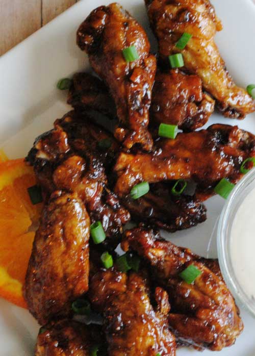 Recipe for Game Day Hot Chicken Wings - These spicy sweet chicken wings are the perfect appetizer for game day.