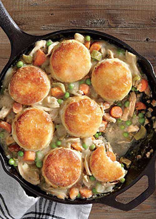 Nothing says comfort more than Biscuit-Topped Chicken Potpie. We love the fluffy deliciousness of the biscuit topping while still delivering a healthy meal the whole family will love.