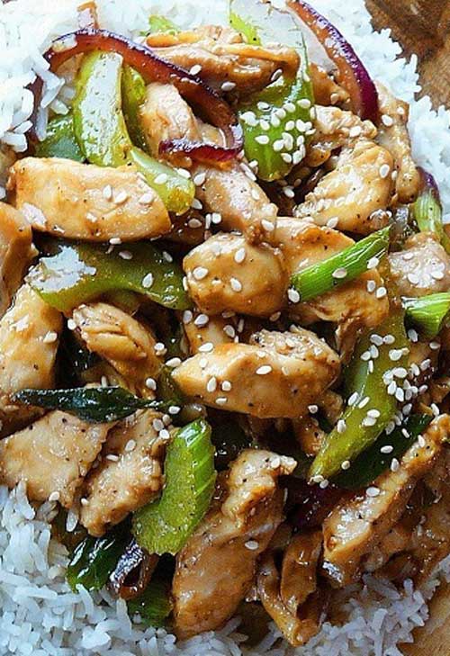 This Black Pepper-Garlic Chicken is one on my favorite Stir-fry recipes, inspired by Black Pepper Chicken served at Panda Express Restaurants.  The savory sauce took a bit of tinkering, but I think this copycat version is really close... and it's delicious, too!