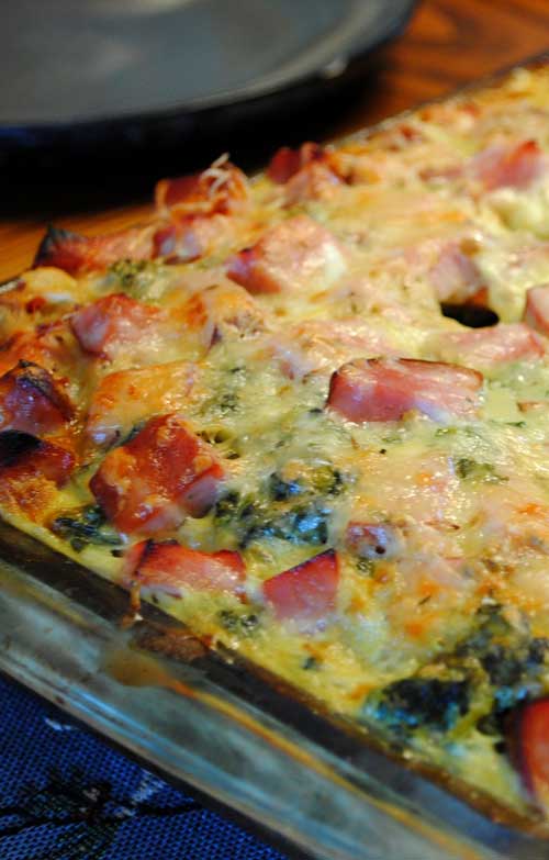 You can actually prep this Ham and Swiss Breakfast Casserole the night before, then just pop it into the oven in the morning. Perfect for any holiday or weekend morning where you don't want to spend a ton of time cooking.