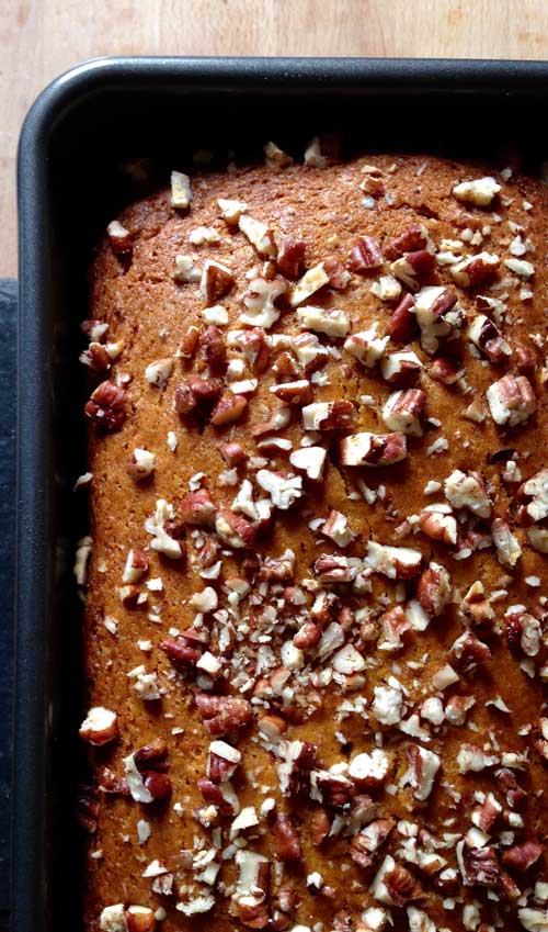 Pecans add a nutty twist to this rich Pumpkin Pecan Bread – a delicious treat perfect for any fall day.