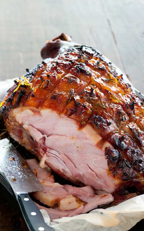 This Rosemary and Marmalade Glazed Ham is the easiest and most delicious way to impart flavor and sweetness into an ordinary ham.