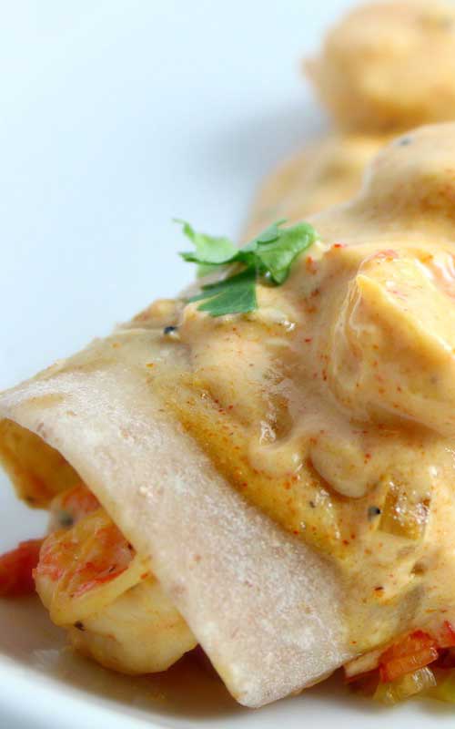 This creamy shrimp sauce in these Creamy Cajun Shrimp Enchiladas is also delicious served over pasta or steamed rice. As with many spice-based recipes, the flavors deepen the longer they have time to blend with the other ingredients.