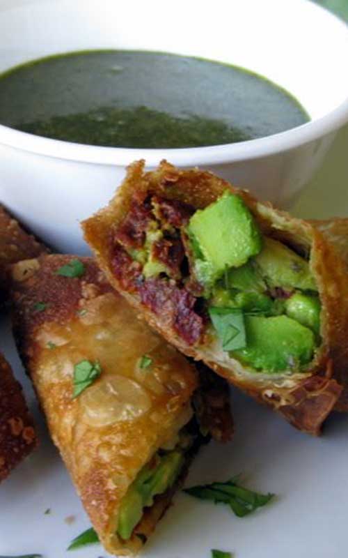 Whip up a restaurant favorite at home with a quick and easy recipe for avocado egg rolls made with just five ingredients.