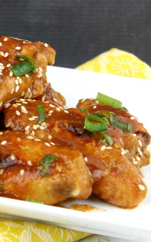 Crisp, sticky delicious baked Teriyaki Pineapple Wings! The sauce is super easy and I like it because its a nice twist on the other Asian style wings i’ve had.