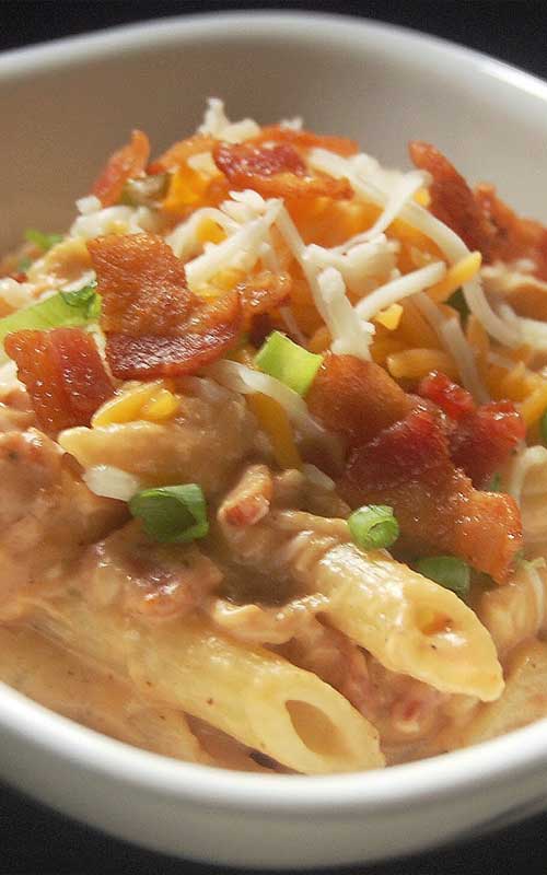 BBQ Chicken and Bacon Pasta
