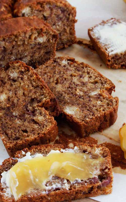 This is the best banana bread I have ever had. I buy really ripe bananas just so I can make this!