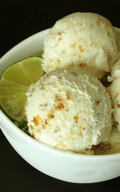 Recipe for Key Lime Pie Ice Cream - If you like key lime pie, you will love this recipe. It literally tastes like someone threw a key lime pie into an ice cream maker.