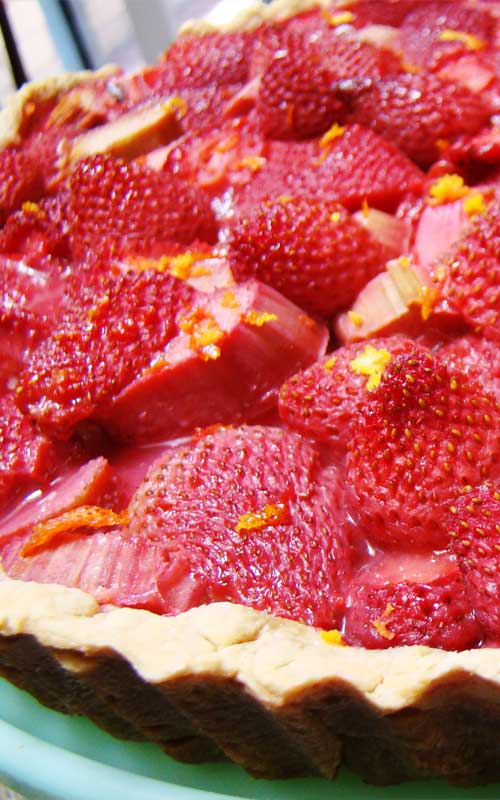 Strawberry Rhubarb Daiquiri Pie