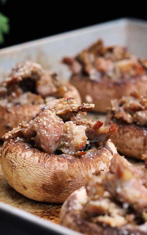 Recipe for Sausage Stuffed Mushrooms - This recipe was easy and truly were the best stuffed mushrooms ever! I had people eating them who claimed to not like mushrooms!