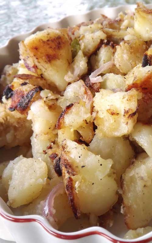 Recipe for Home Fried Potatoes with Jalapenos - Kick breakfast up a notch with this delicious take on a classic morning dish.
