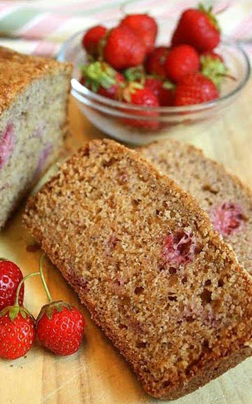 Recipe for Strawberry Breakfast Bread - The perfect breakfast, brunch, or snack. This bread is sure to get eaten quick!