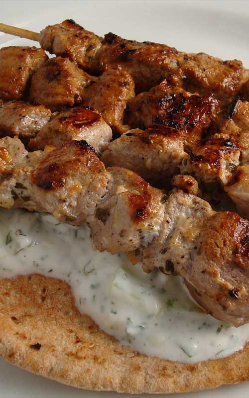 Enjoy your favorite Greek kebab at home with our quick and easy recipe for pork souvlaki. I also think the marinade would work well with chicken or lamb too.