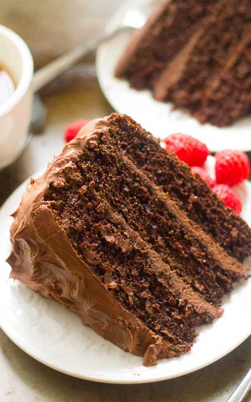 This Chocolate Mocha Layer Cake is without a doubt, this is the best chocolate cake I've ever made! It is perfectly moist, fluffy, and packed with chocolate and coffee flavor.
